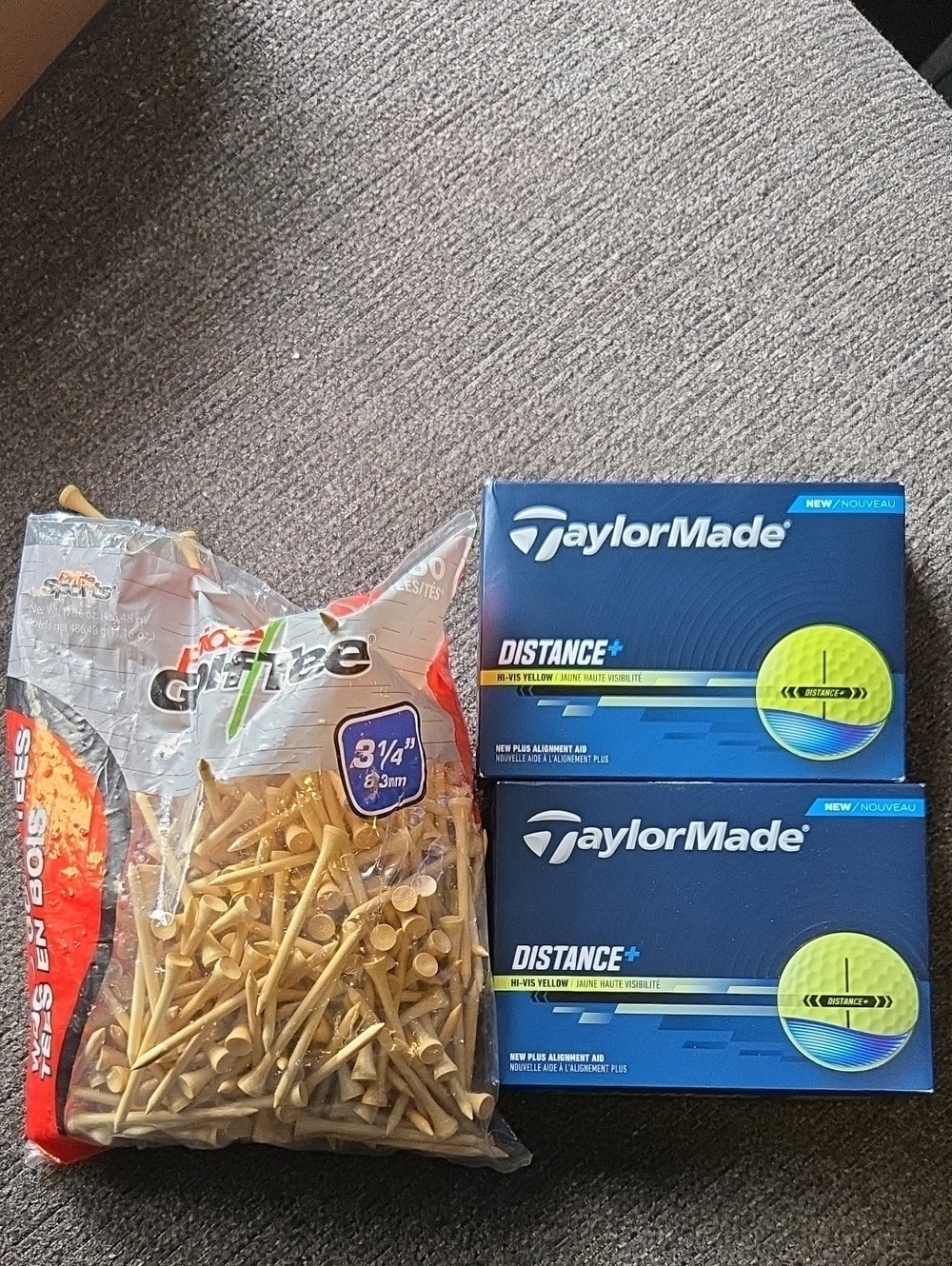 TaylorMade Distance+ Hi-Vis Yellow Golf Balls (2 Boxes)